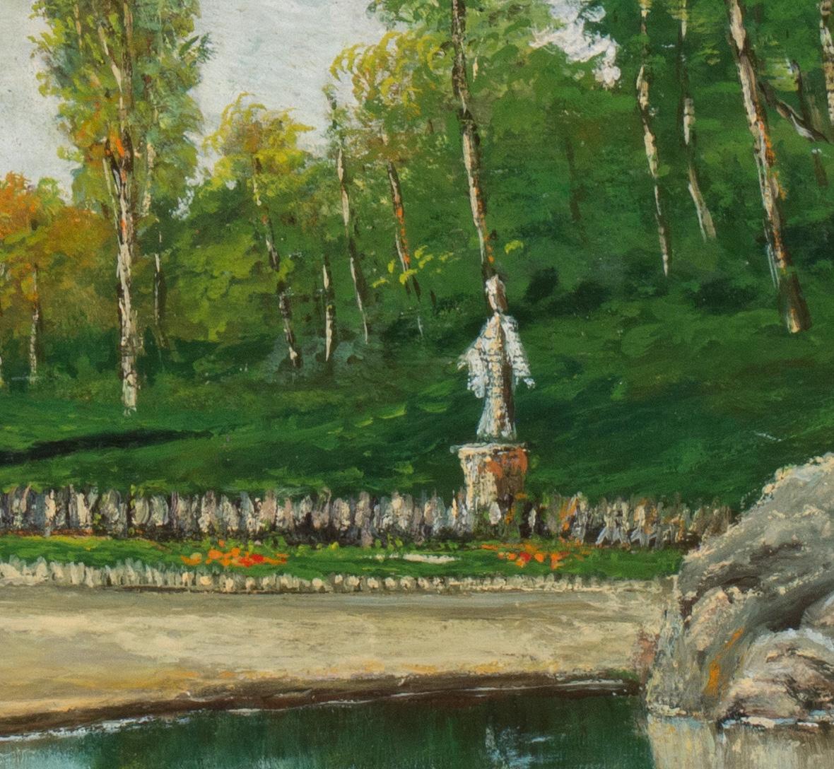 Vue de jardin italienne par Giuseppe Leoni, 1916 en vente 2
