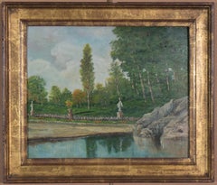 Vue de jardin italienne par Giuseppe Leoni, 1916