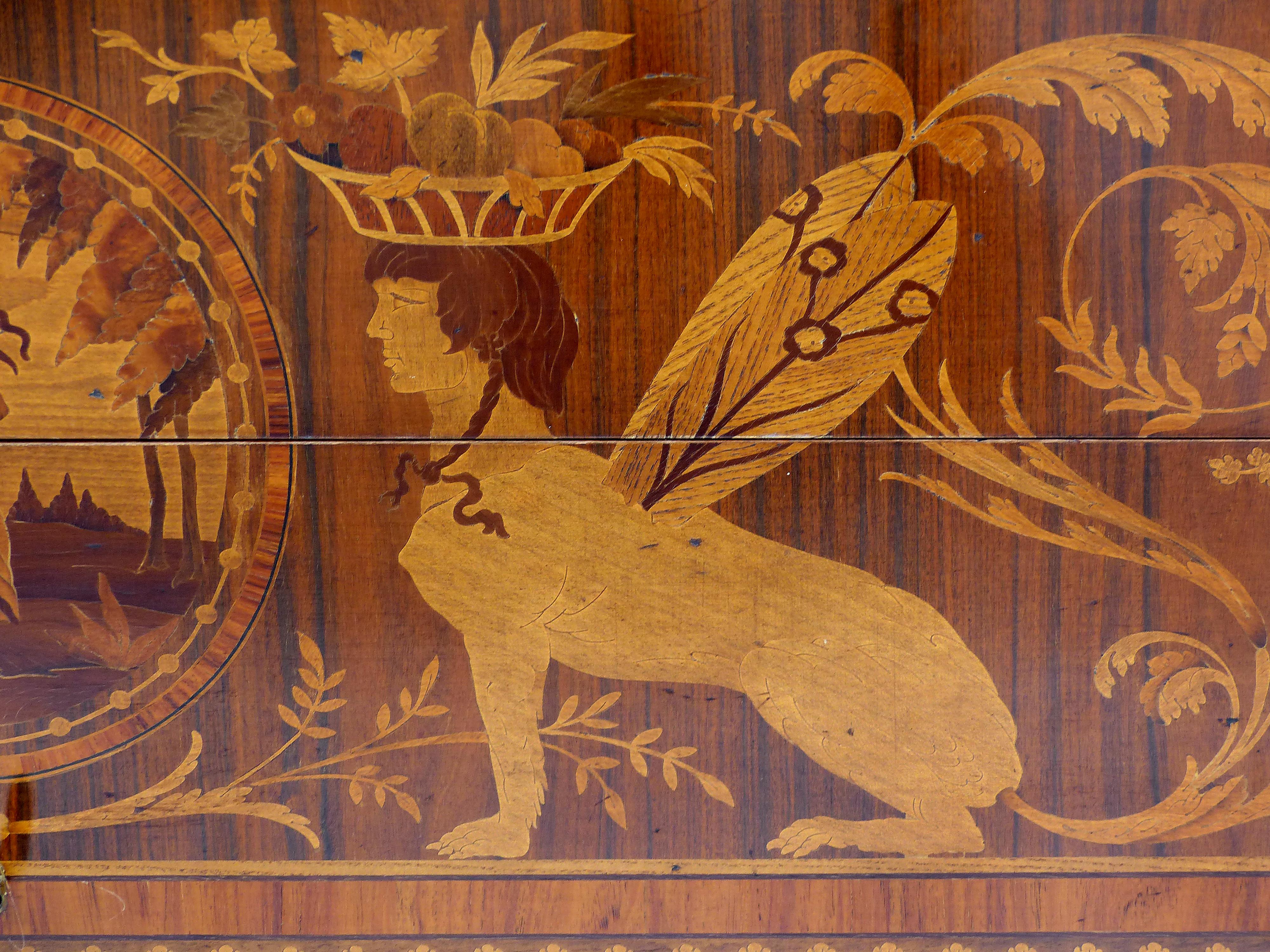 Giuseppe Maggiolini Neoclassical Marquetry Chest of Drawers, Italy, circa 1960 For Sale 2