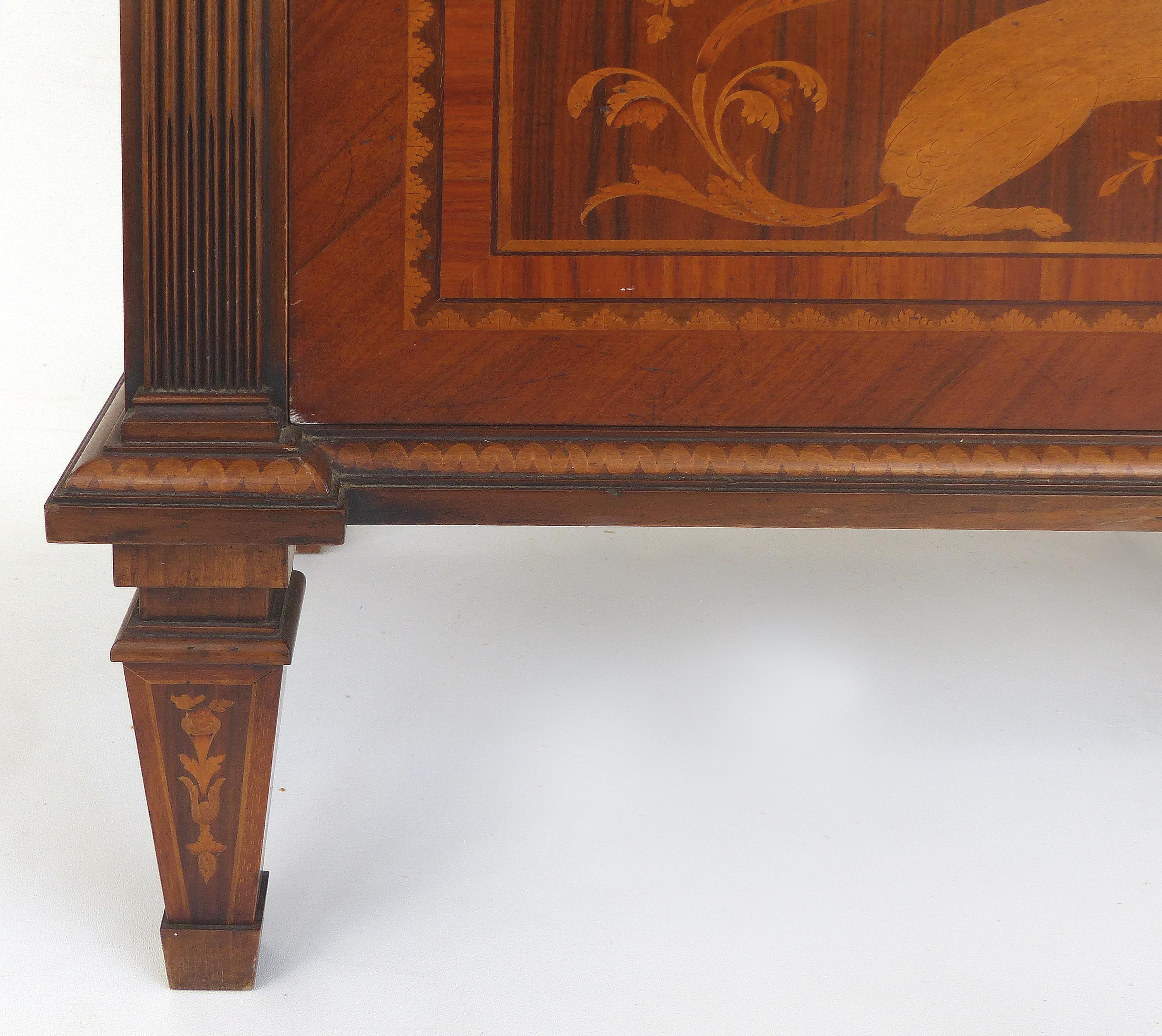 Giuseppe Maggiolini Neoclassical Marquetry Chest of Drawers, Italy, circa 1960 For Sale 4