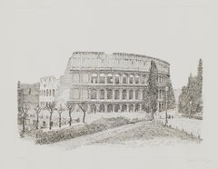 Colosseo - Original-Radierung von Giuseppe Malandrino - 1970er Jahre
