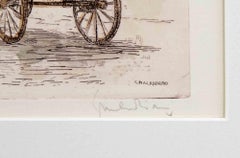 Roman Forum -  Etching by Giuseppe Malandrino - 1970s