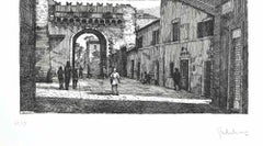 Roman View - Etching by Giuseppe Malandrino - 1970s