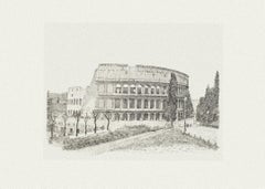 Rome, The Colosseum - Original Etching on Paper by Giuseppe Malandrino - 1970