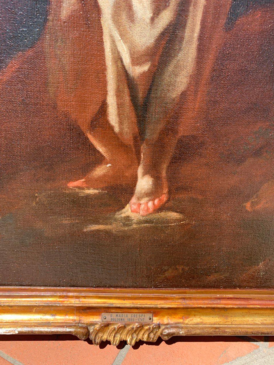 Giuseppe Maria Crespi (maître bolonais) - Paire de peintures de figures du XVIIIe siècle en vente 8