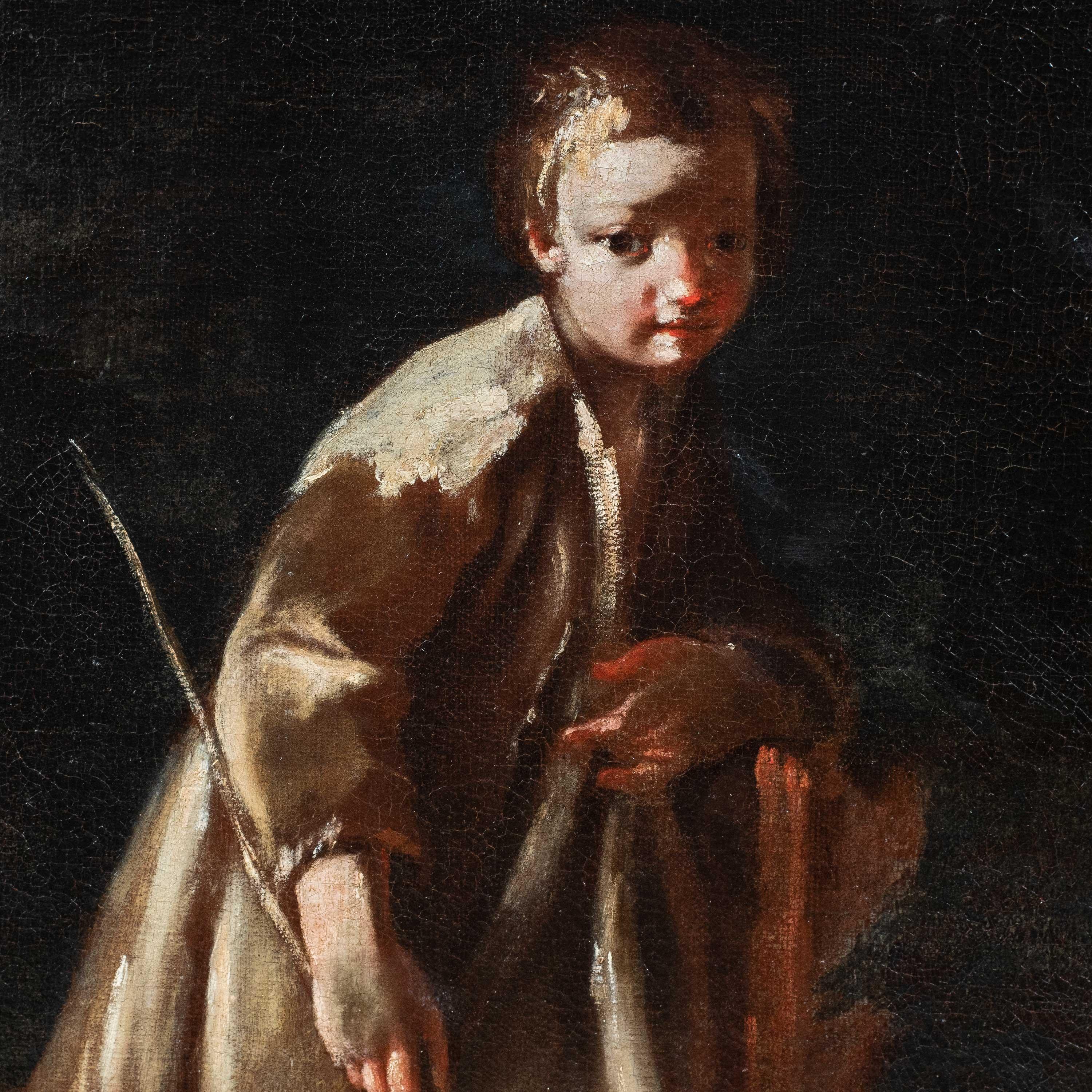 Giuseppe Maria Crespi (maître bolonais) - Paire de peintures de figures du XVIIIe siècle - Baroque Painting par Giuseppe Maria Crespi, called Lo Spagnuolo