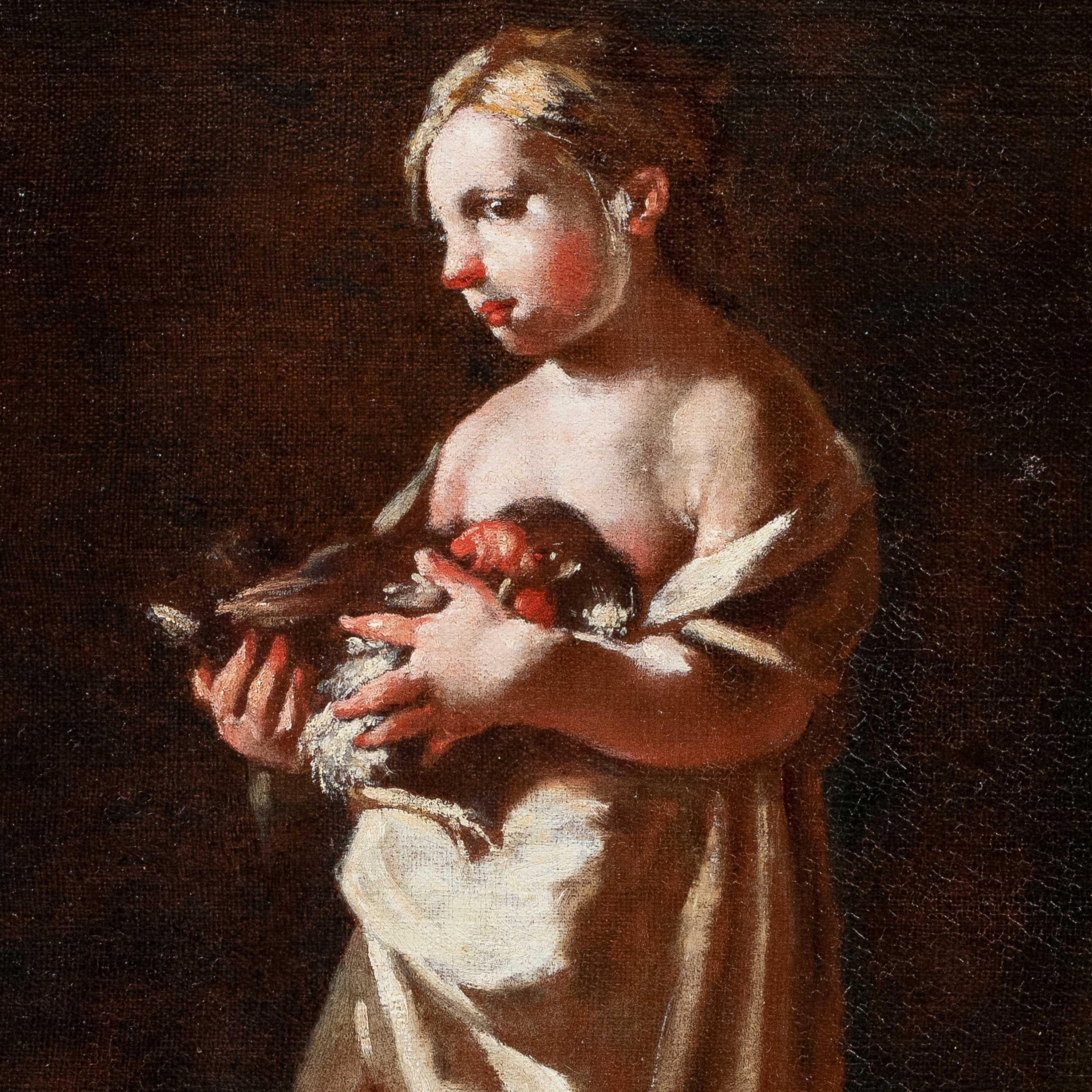 Giuseppe Maria Crespi, conocido como Lo Spagnoletto (Bolonia 1665 - Bolonia 1747) - Pareja de niños.

74 x 50 cm sin marco, 86 x 62 cm con marco.

Óleo sobre lienzo, en marcos de madera tallada y dorada (sin firmar).

- Publicaciones:
- A.