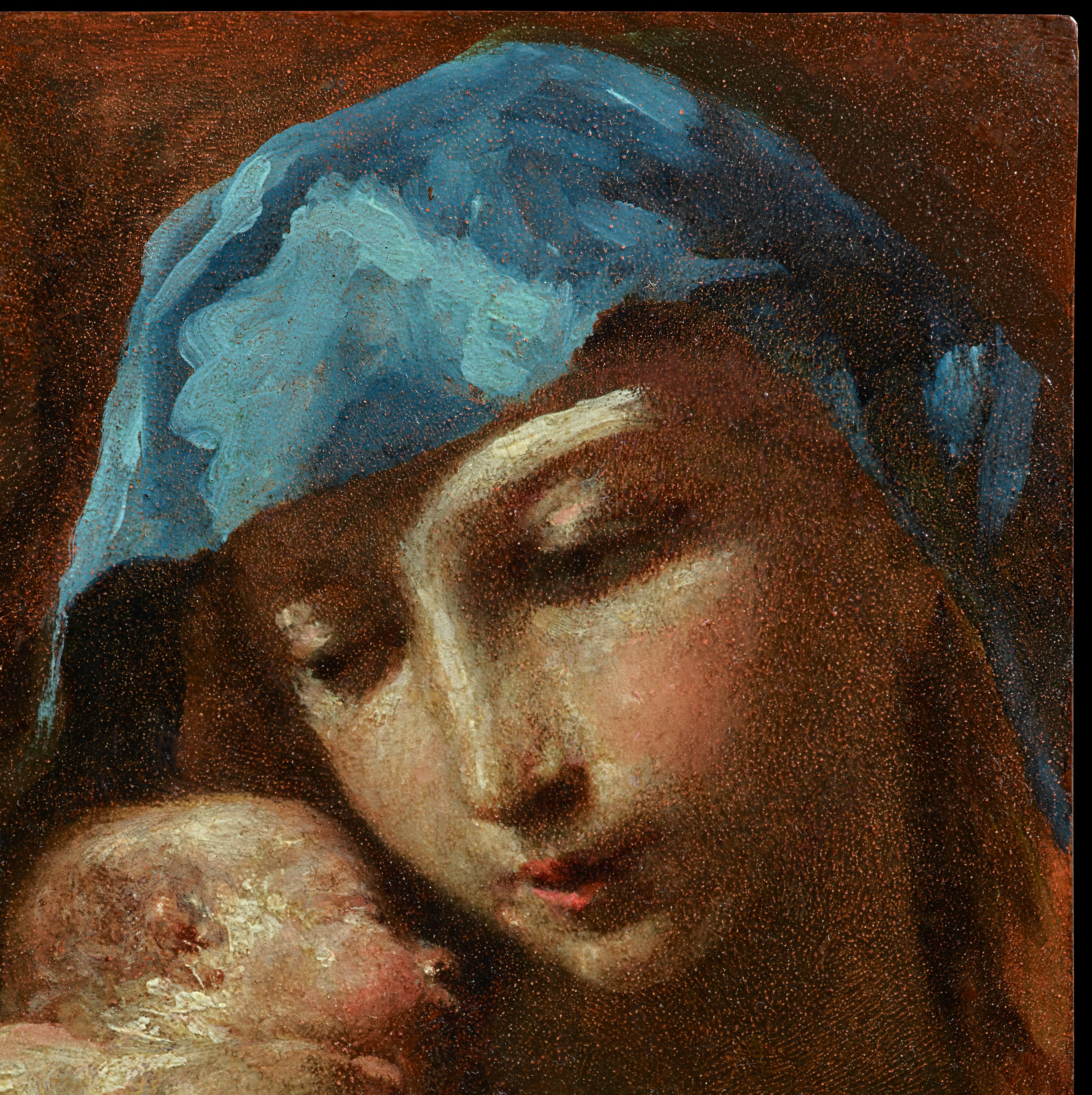 Holy Family, by the bolgonese master. - Baroque Painting by Giuseppe Maria Crespi, called Lo Spagnuolo