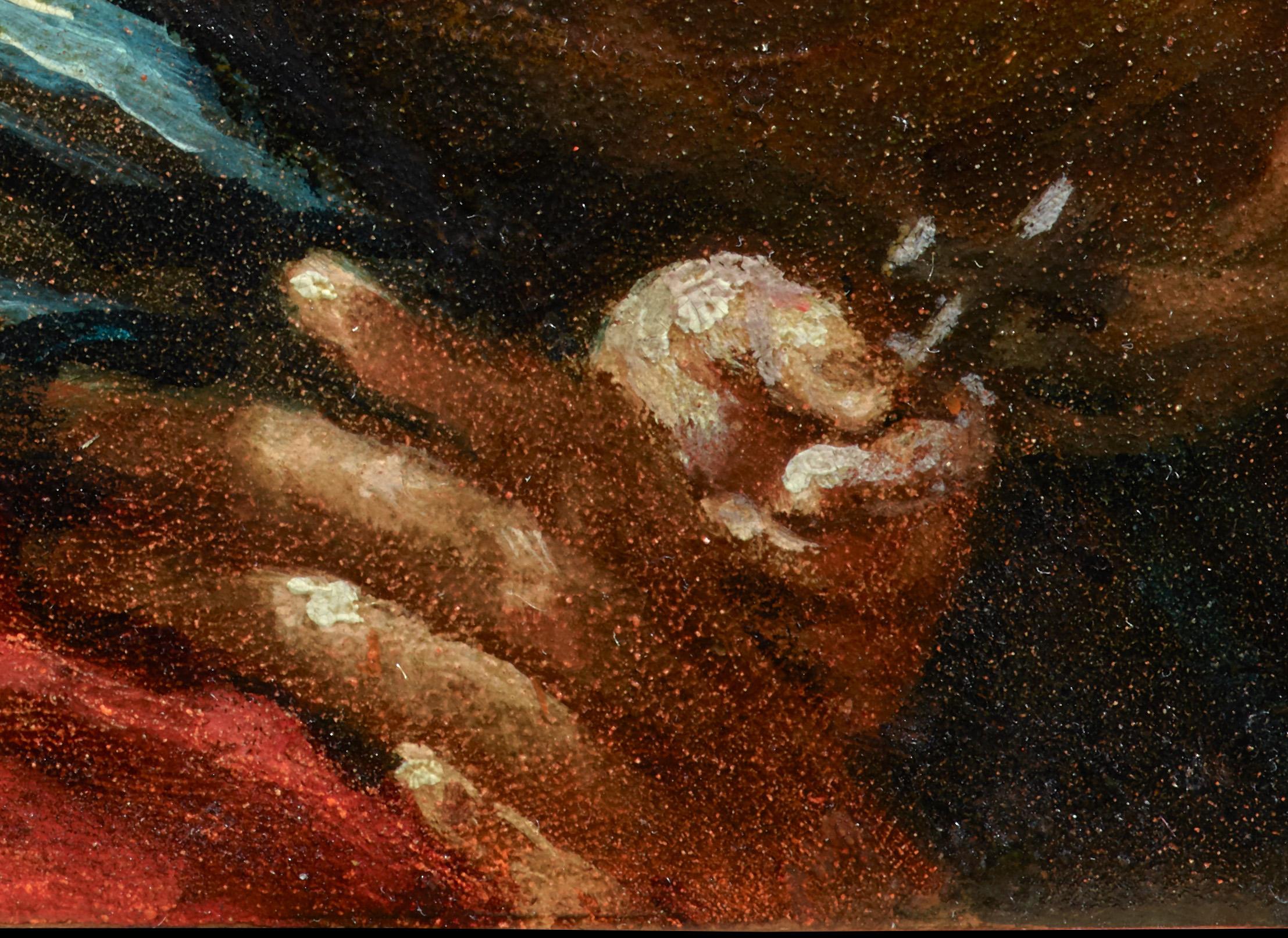 Holy Family, by the bolgonese master. - Black Figurative Painting by Giuseppe Maria Crespi, called Lo Spagnuolo