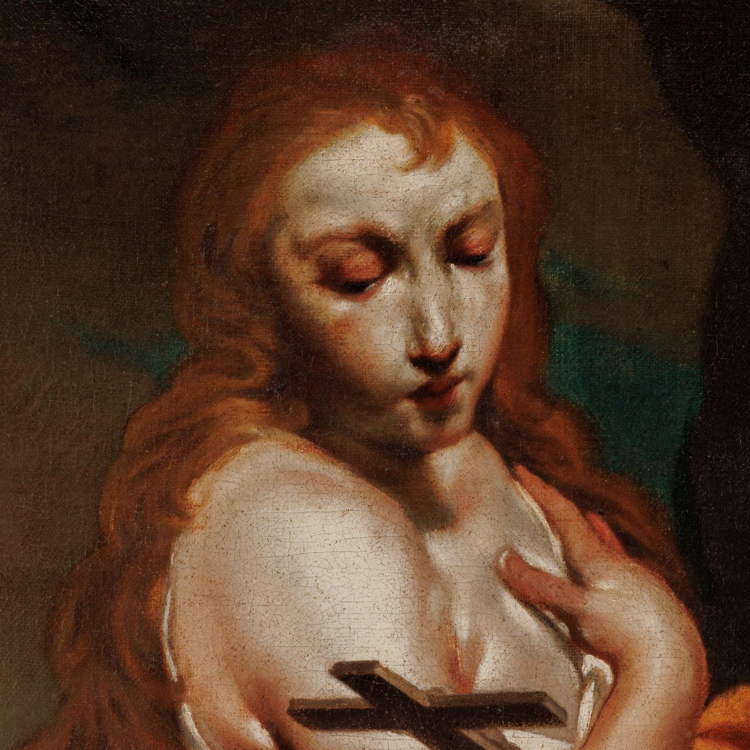 Büßende Magdalena, um 1750. – Painting von Giuseppe Maria Crespi, called Lo Spagnuolo