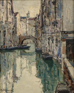 Giuseppe Marino (1903-1975) - Framed Mid 20th Century Oil, Mistero di Poesia