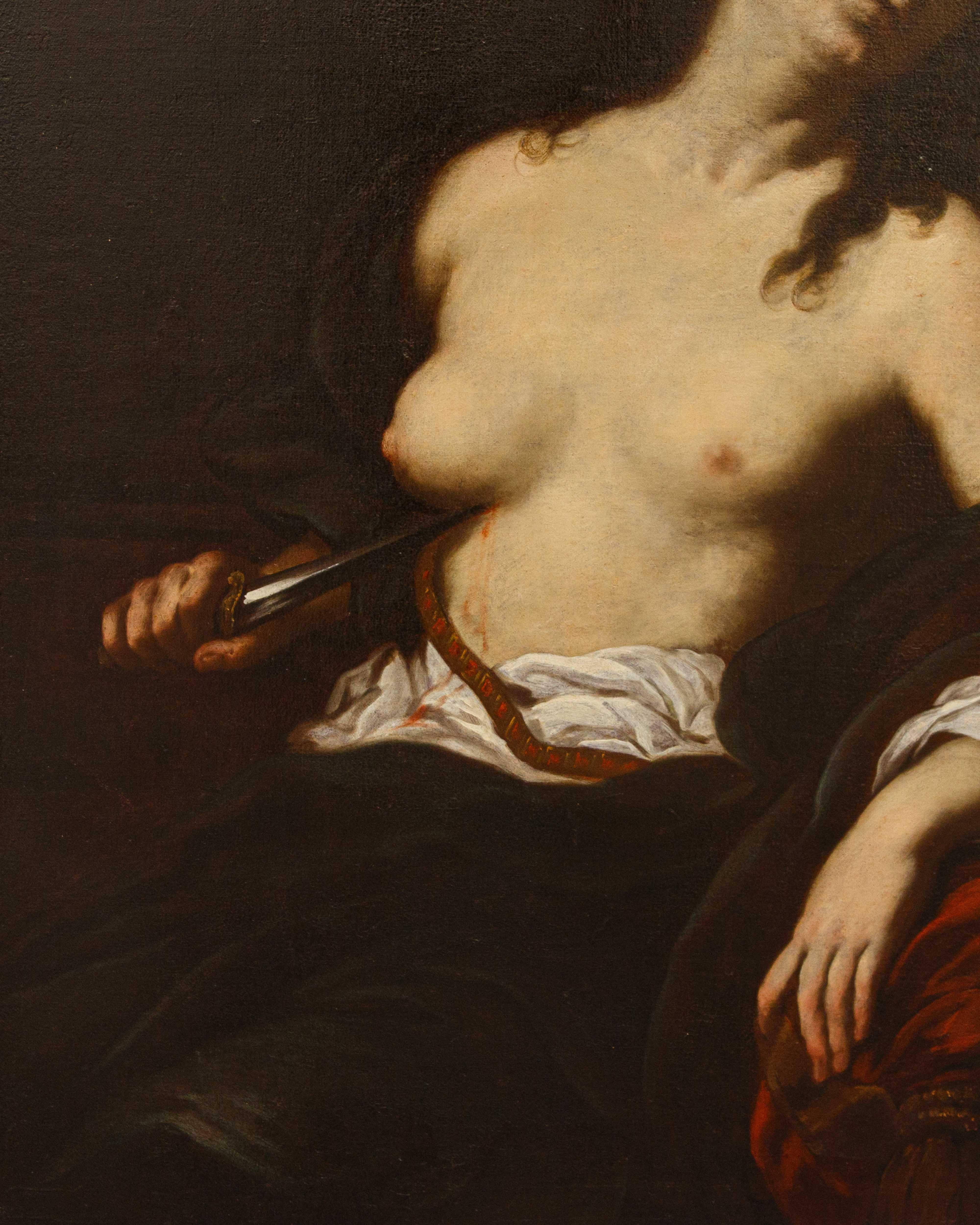 Suicidio di Lucrezia dipinto di Giuseppe Marullo For Sale 4