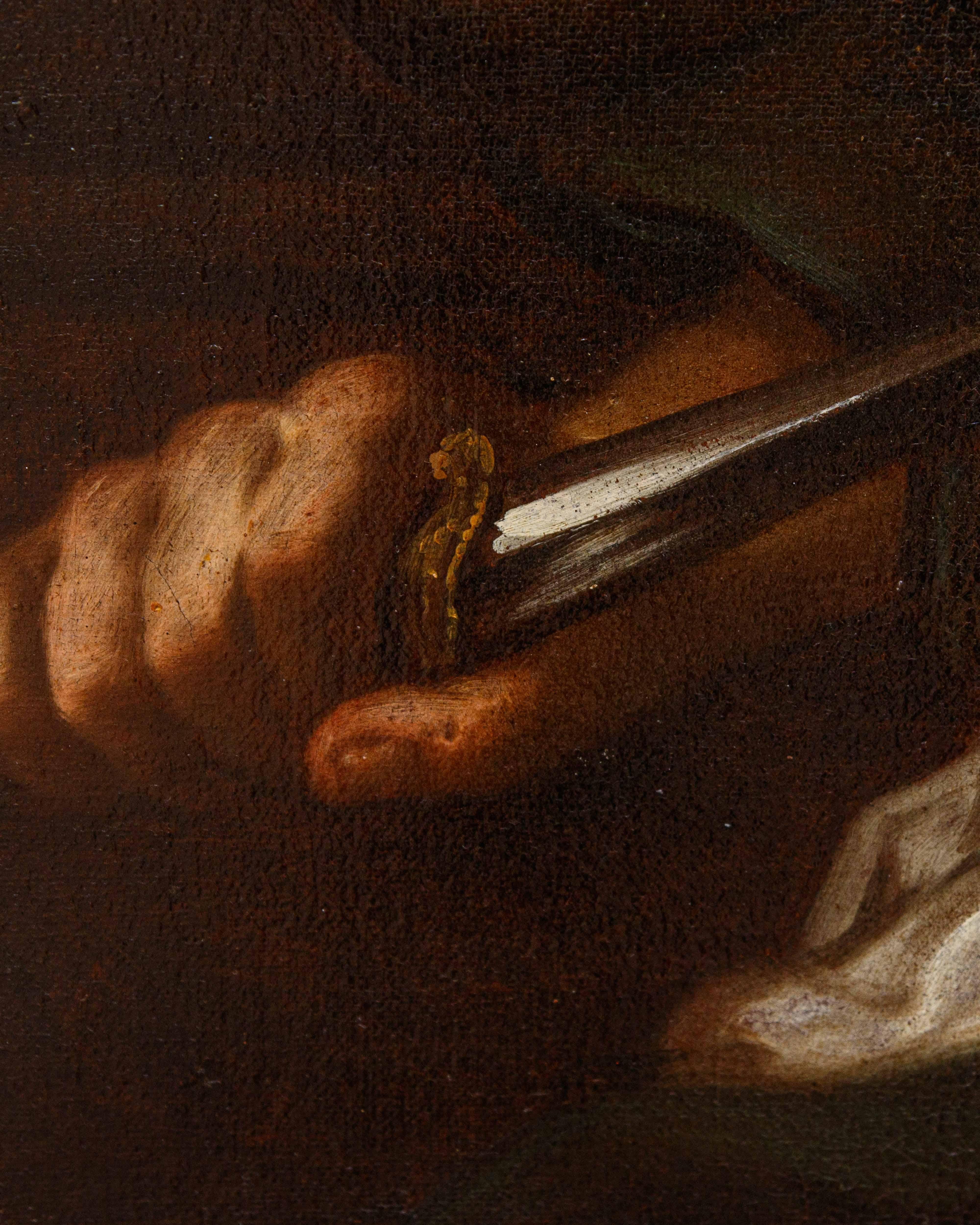 Suicidio di Lucrezia dipinto di Giuseppe Marullo For Sale 5