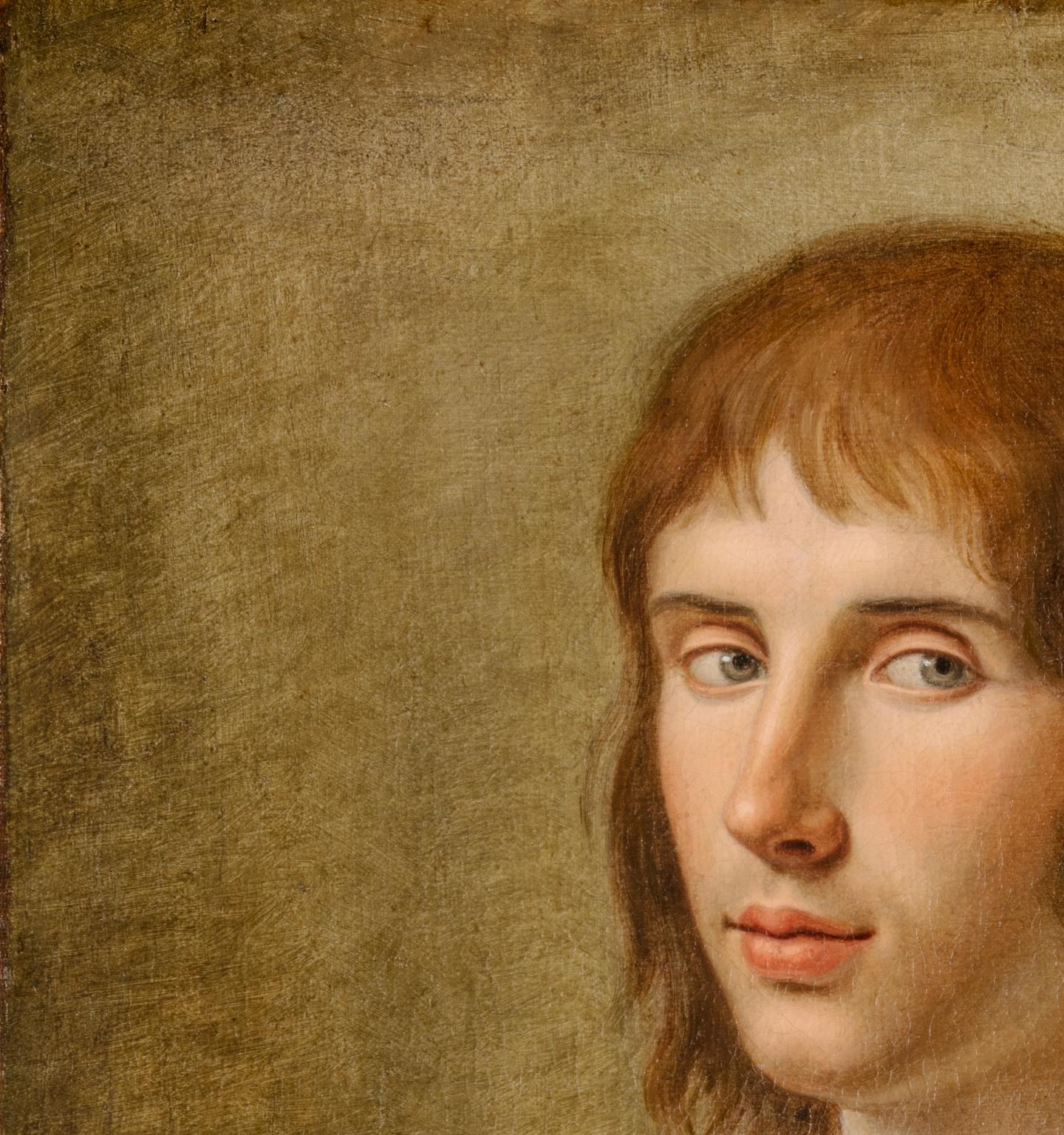 Giuseppe Mazzola Ritratto romantico dipinto su tela olio del XIX secolo 3