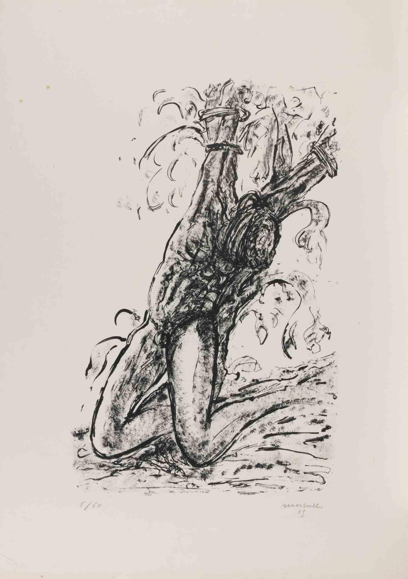 Lithographie aus dem Jahr 1969.

Mit Bleistift handsigniert und nummeriert.

Auflage: 50 Stück.

Gedruckt von Alberto Caprini, Rom.

Sehr guter Zustand.