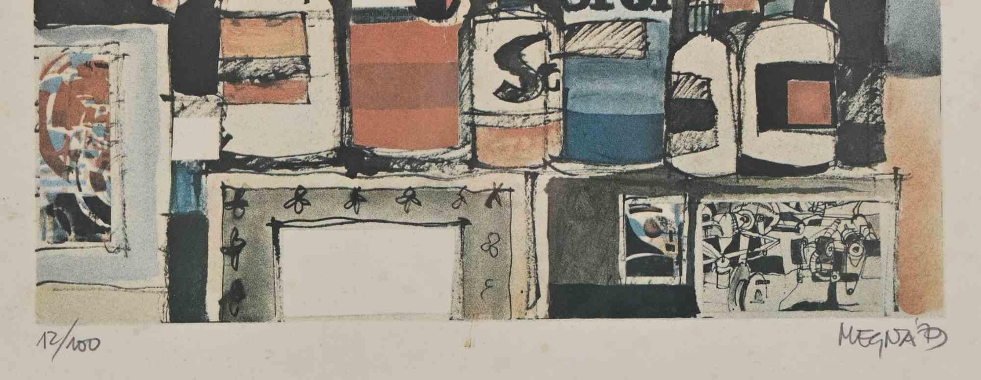 Naturaleza muerta - Litografía de Giuseppe Megna - 1979 en venta 1