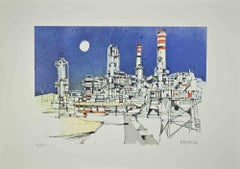 The Factory - Lithograph by Giuseppe Megna - 1980
