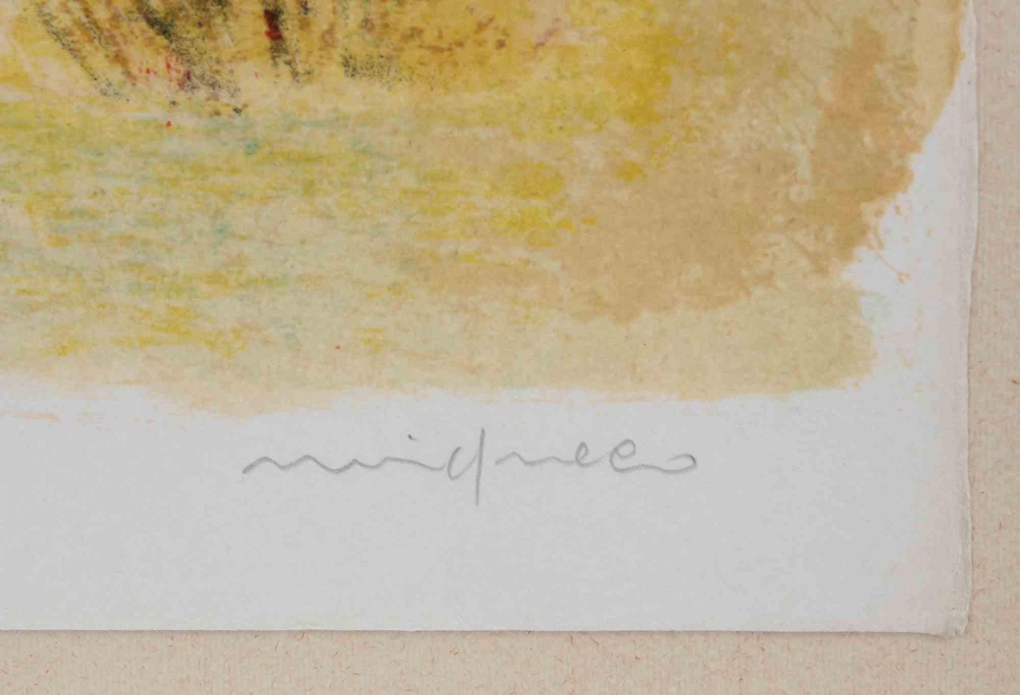 Kinder – Lithographie von Giuseppe Migneco – Mitte des 20. Jahrhunderts im Angebot 1