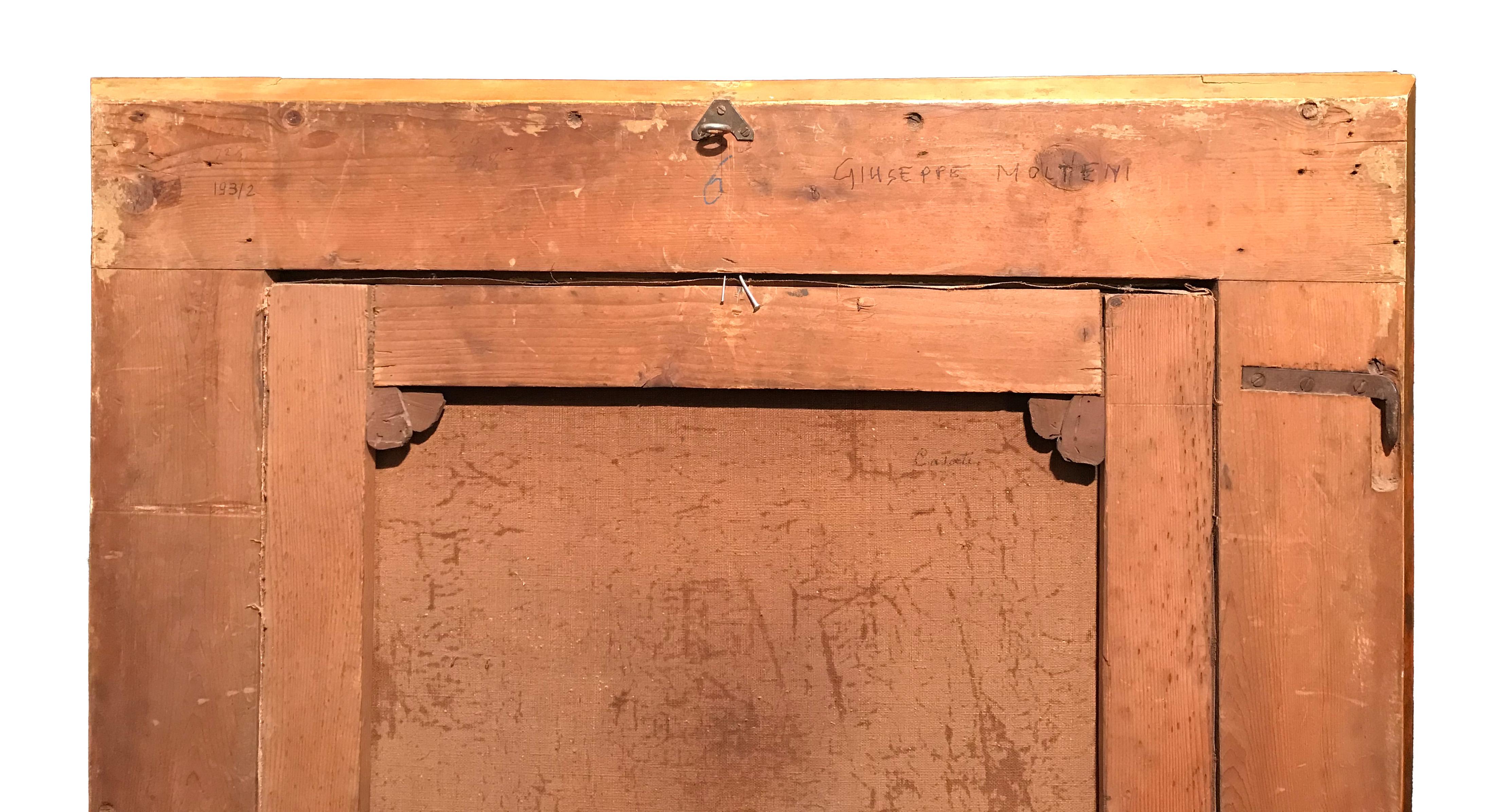 Giuseppe Molteni, Porträt einer Frau, Öl auf Leinwand, 19. Jahrhundert im Angebot 13