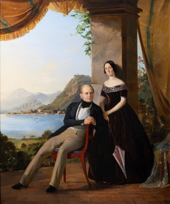Giuseppe Molteni, Portrait of King Leopold I of Belgium and his mistress
