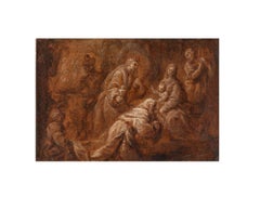 Giuseppe Nuvolone, „Adoration of the Magi“, Öl auf Papier und Leinwand, 17. Jahrhundert