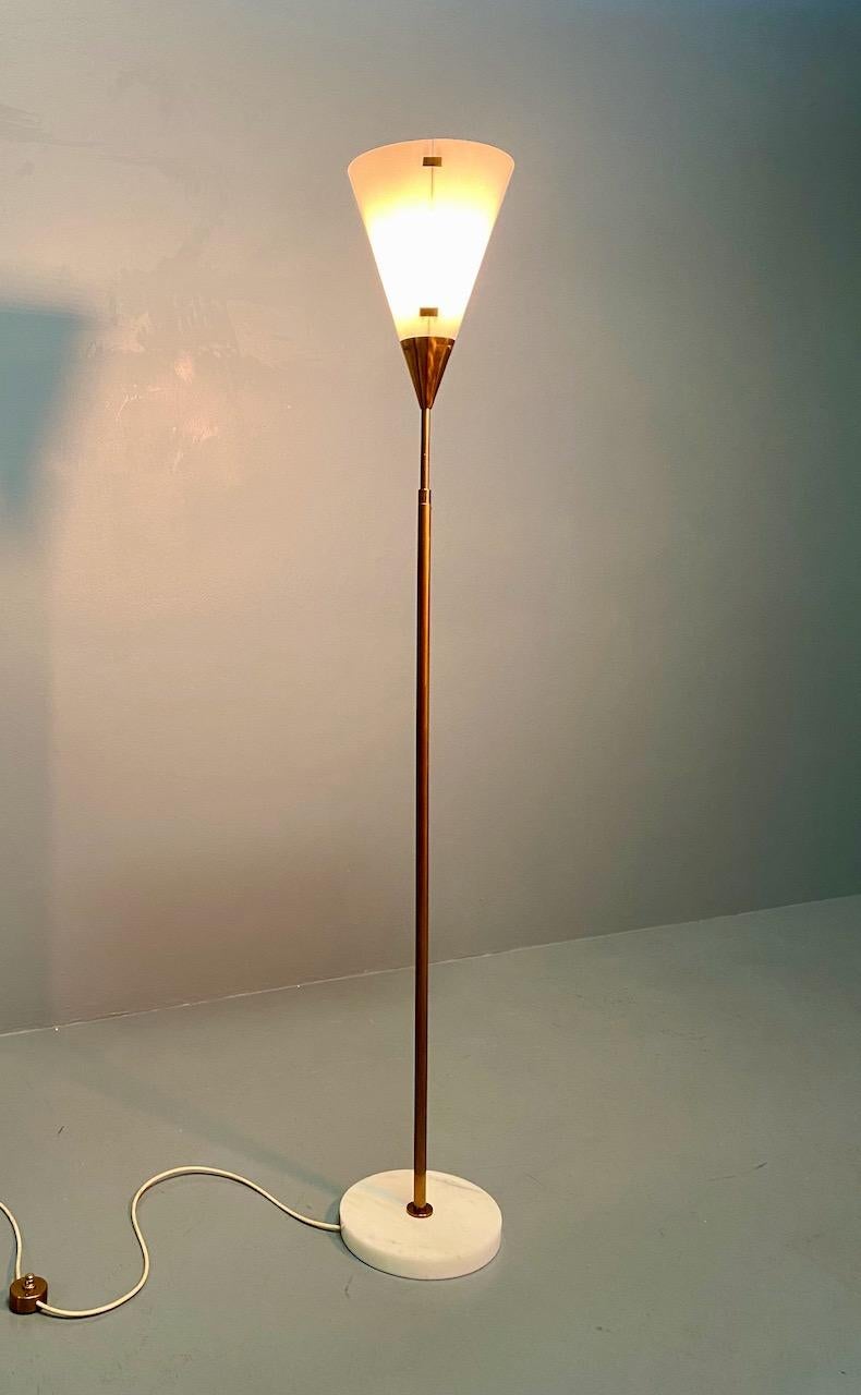 Italian Giuseppe Ostuni 339 Adjustable Floor Lamp Oluce, 1950 For Sale