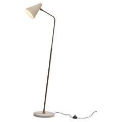 Rare Angelo Ostuni for O-Luce Floor Lamp with White Shade 