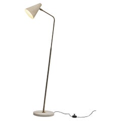 Rare Angelo Ostuni for O-Luce Floor Lamp with White Shade