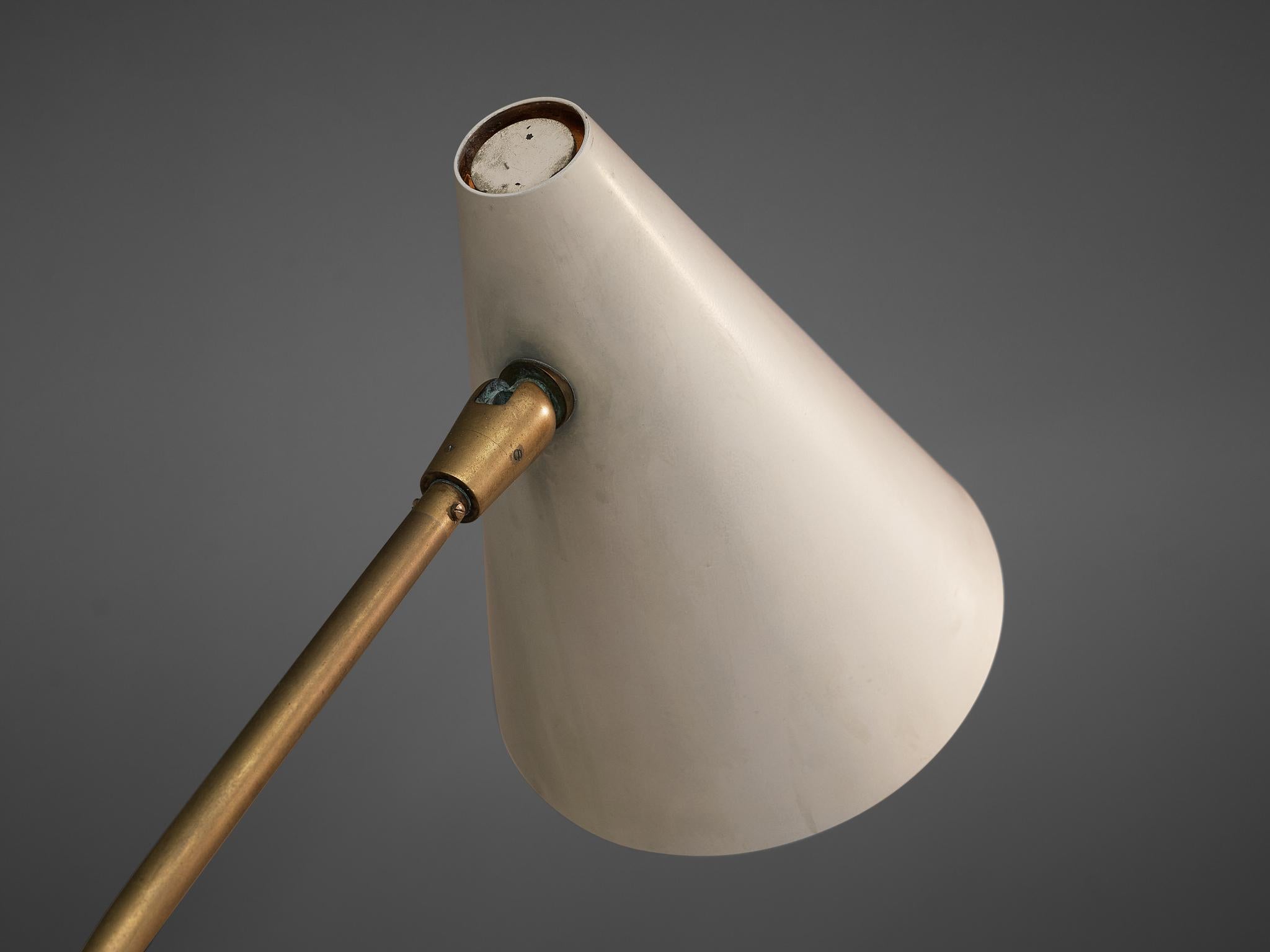 Italian Giuseppe Ostuni Adjustable Floor Lamps in Marble and Metal
