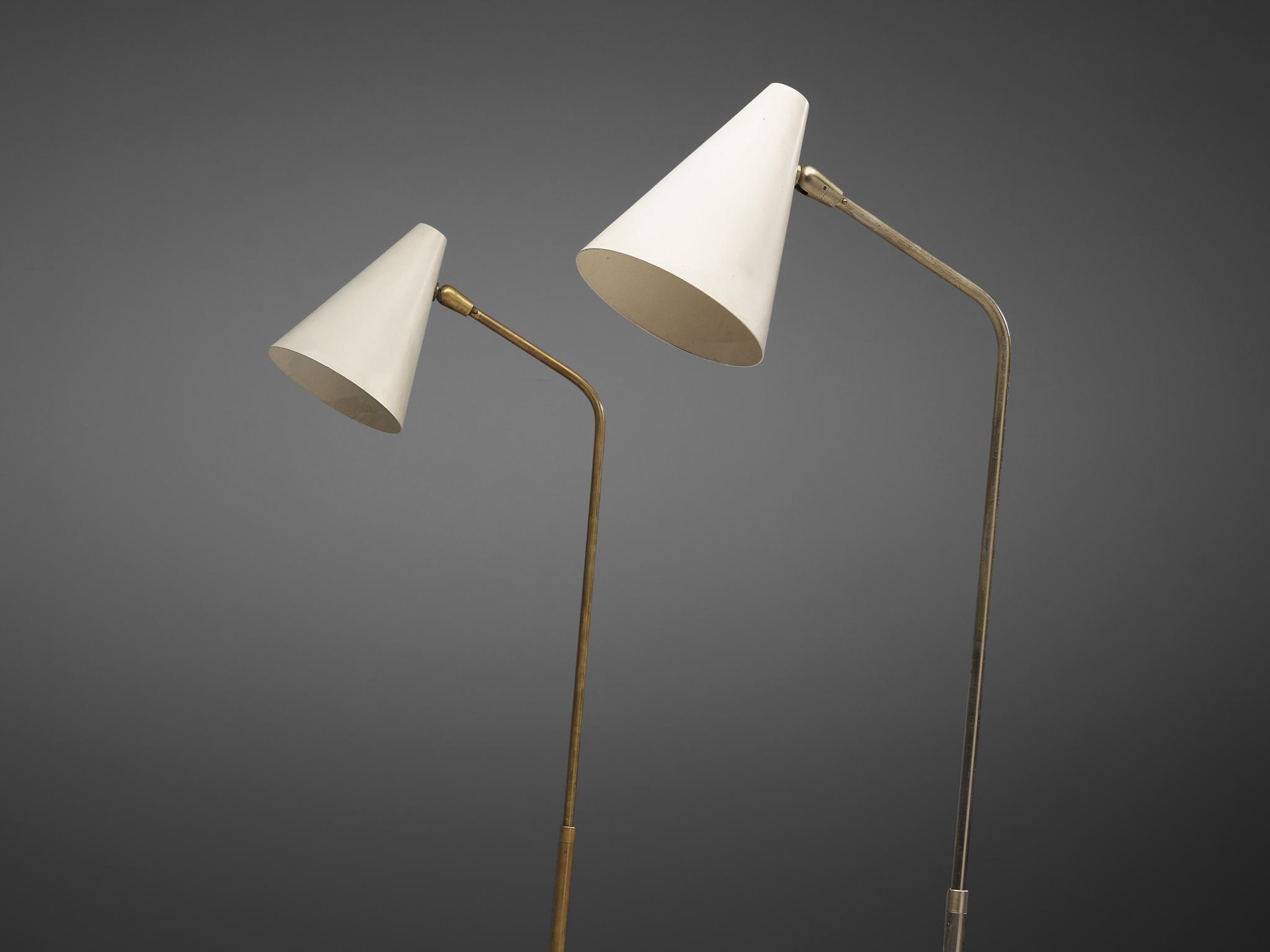 Giuseppe Ostuni Adjustable Floor Lamps in Marble and Metal 1