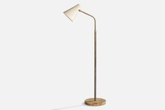 Giuseppe Ostuni, Floor Lamp, Brass, Metal, Marble, Italy, 1950s