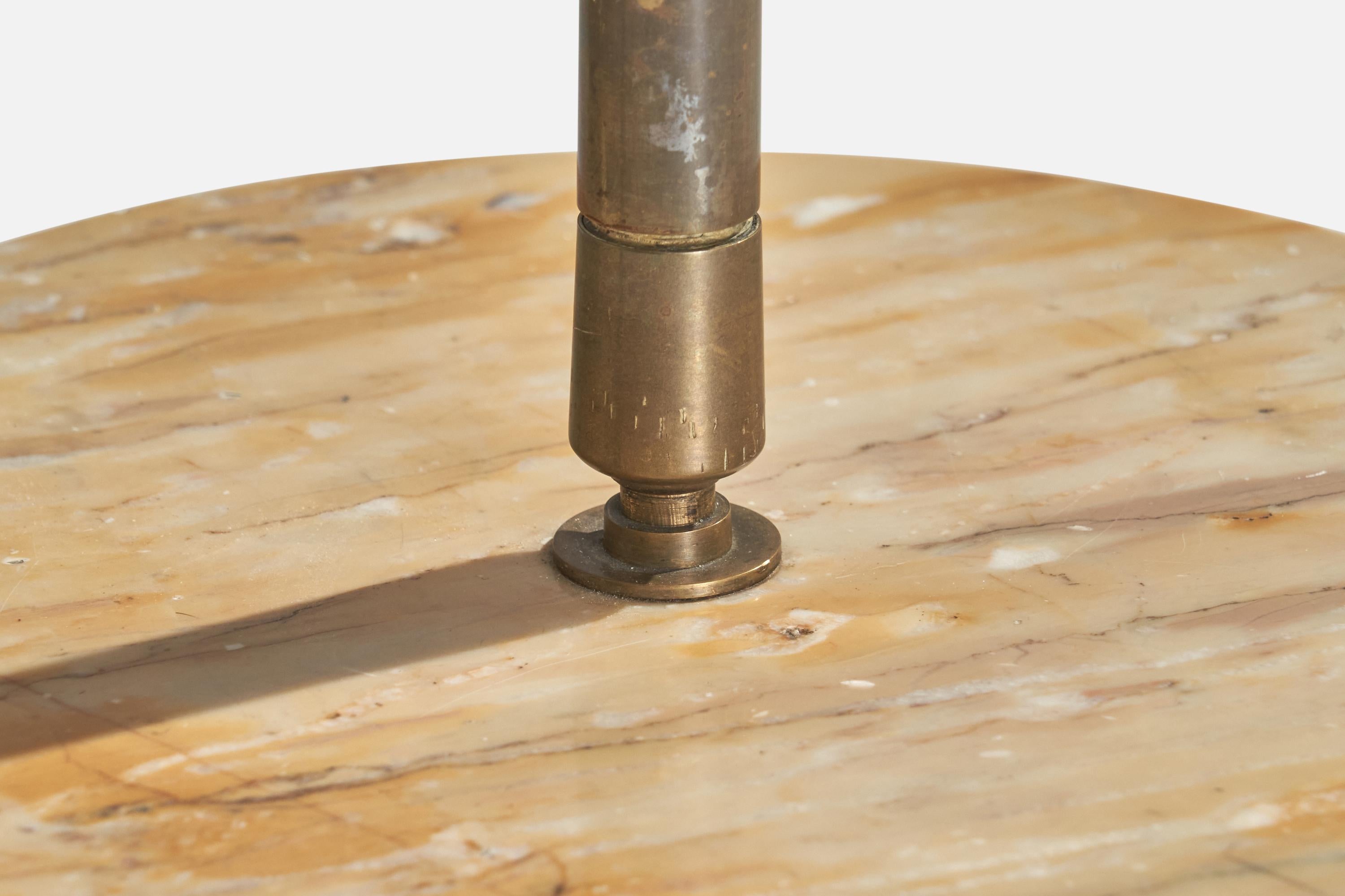 Giuseppe Ostuni, Floor Lamp, Brass, Metal, Marble, Italy, 1950s For Sale 2