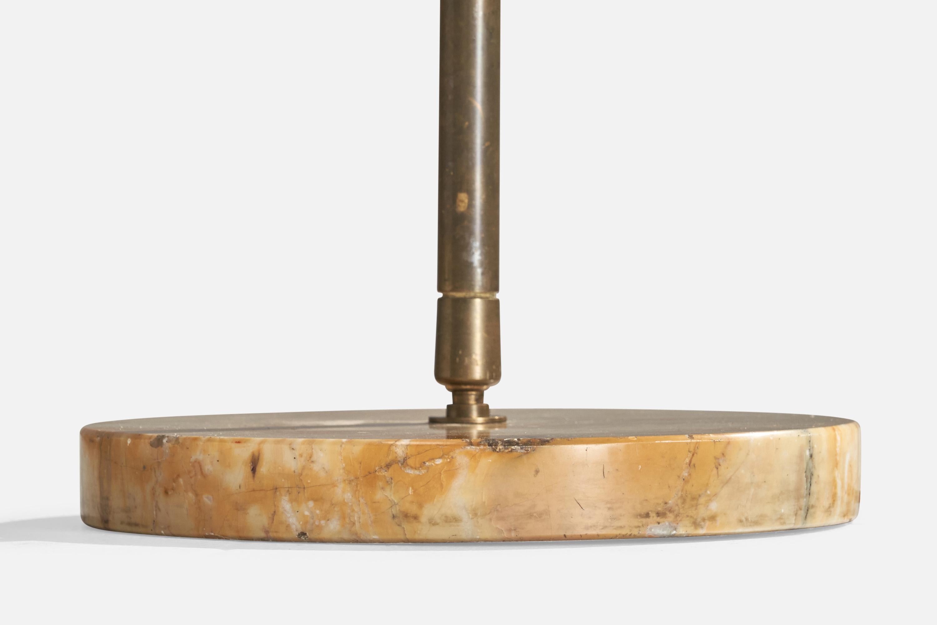 Giuseppe Ostuni, Floor Lamp, Brass, Metal, Marble, Italy, 1950s For Sale 3