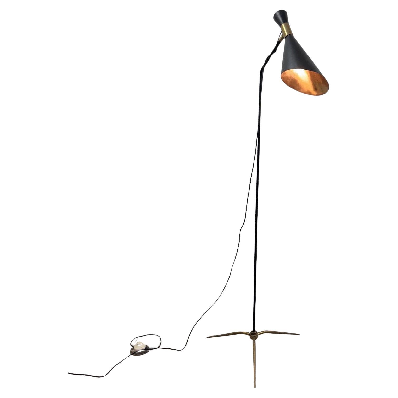 Giuseppe Ostuni Floor Lamp MID-Century Design Stilnovo Style 1950s