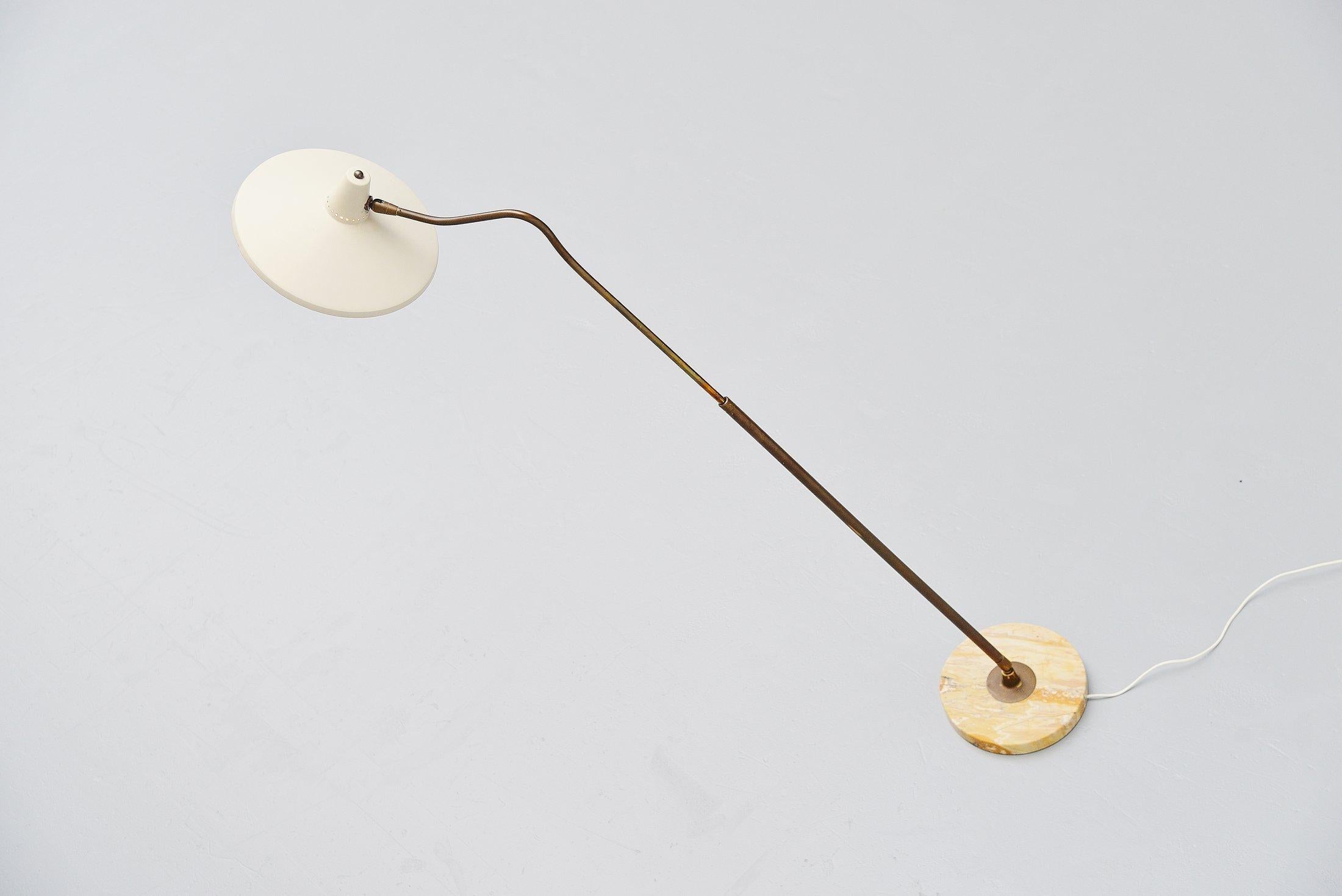 Cold-Painted Giuseppe Ostuni Floor Lamp Model 301C Oluce, 1950
