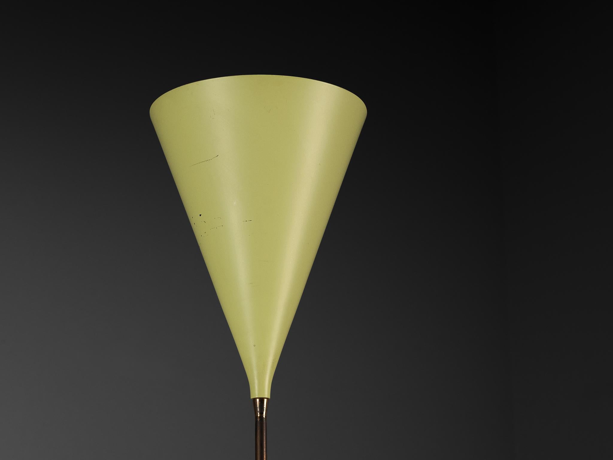 Alluminio Giuseppe Ostuni per O-Luce Lampada da terra a due bracci '339/2' in marmo e ottone in vendita