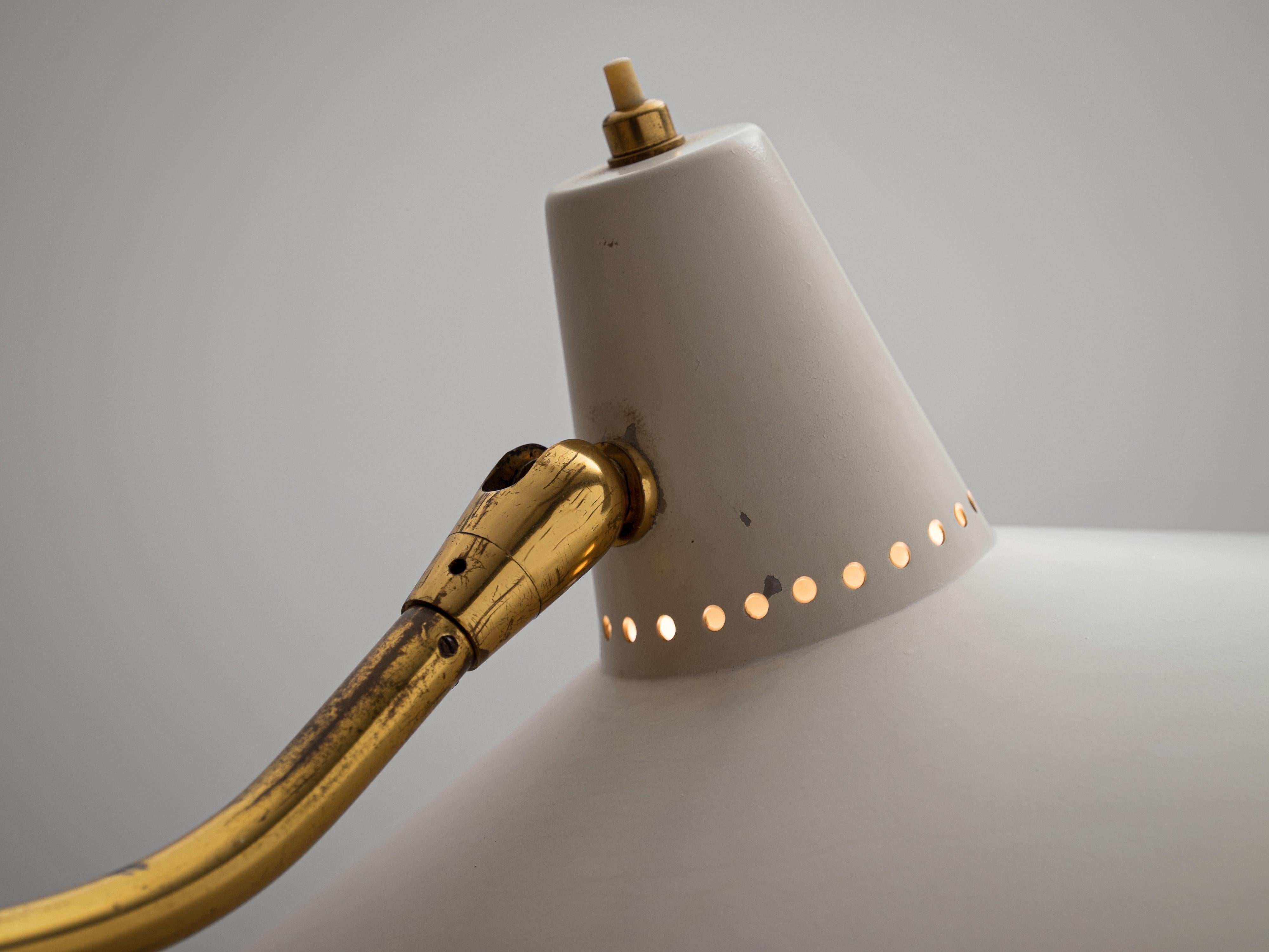 Giuseppe Ostuni for O-Luce Floor Lamp '301C' in Brass and Marble In Good Condition In Waalwijk, NL