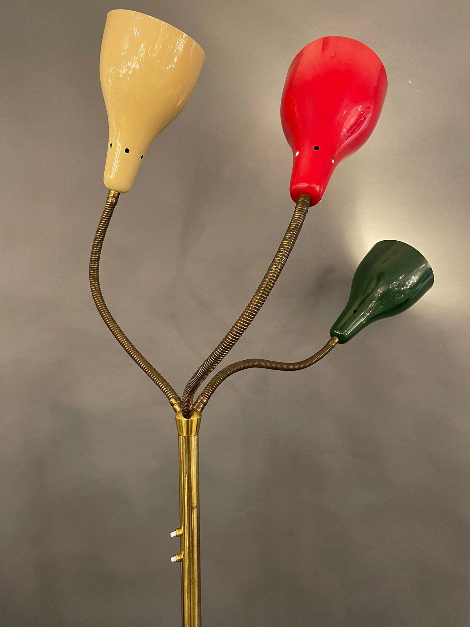 Italian Giuseppe Ostuni for OLuce, Floor Lamp, Italy 1950s For Sale