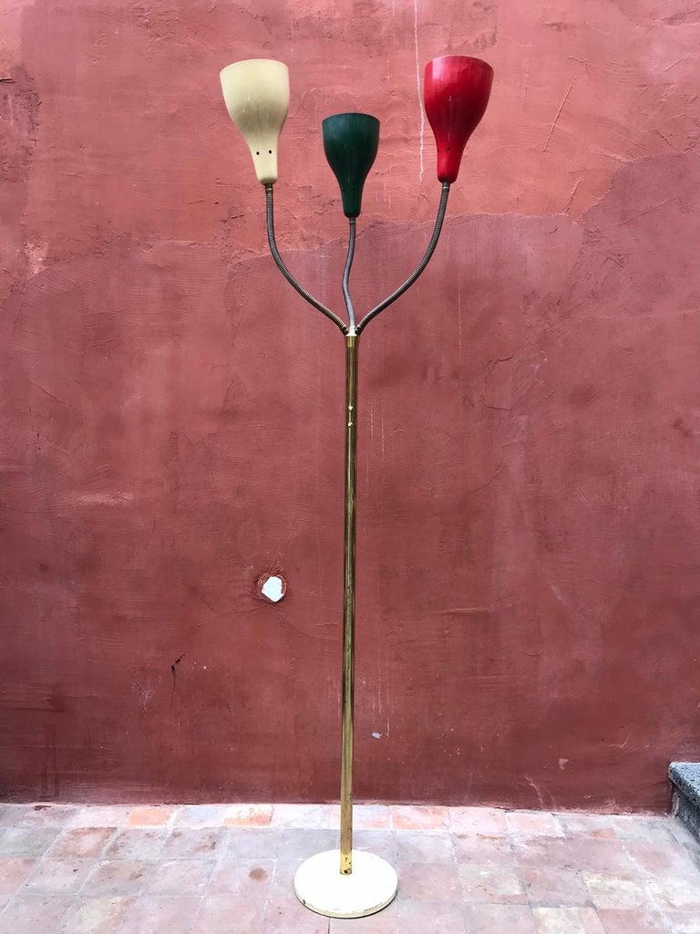 Mid-20th Century Giuseppe Ostuni for OLuce, Floor Lamp, Italy 1950s For Sale