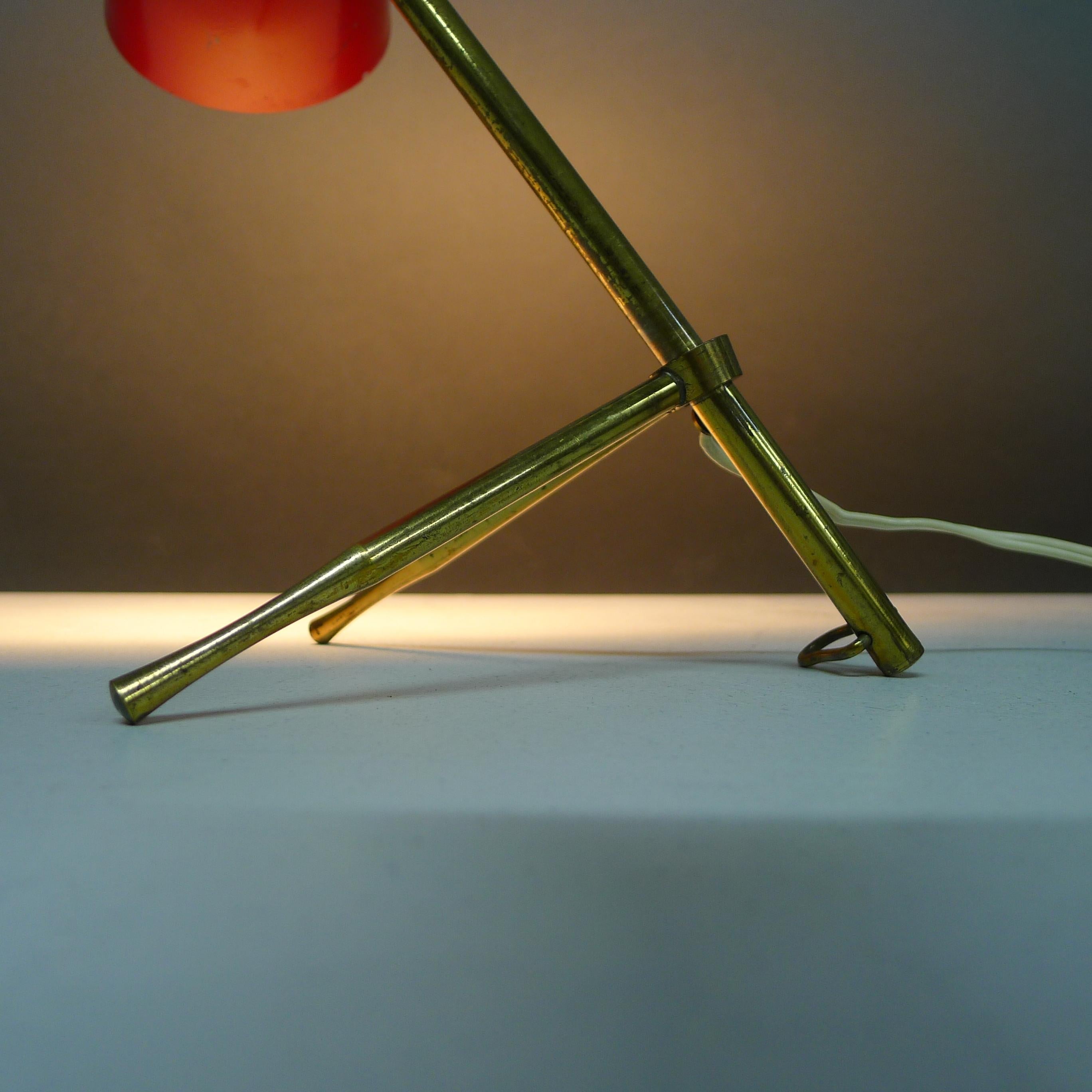 Mid-20th Century Giuseppe Ostuni, Model 215 Ochetta Table Lamp, Made by O-Luce, 1950s For Sale