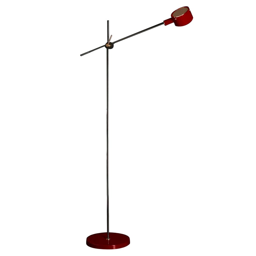 Contemporary Giuseppe Ostuni Model 352 'G.O.' Floor Lamp in Black for Oluce For Sale