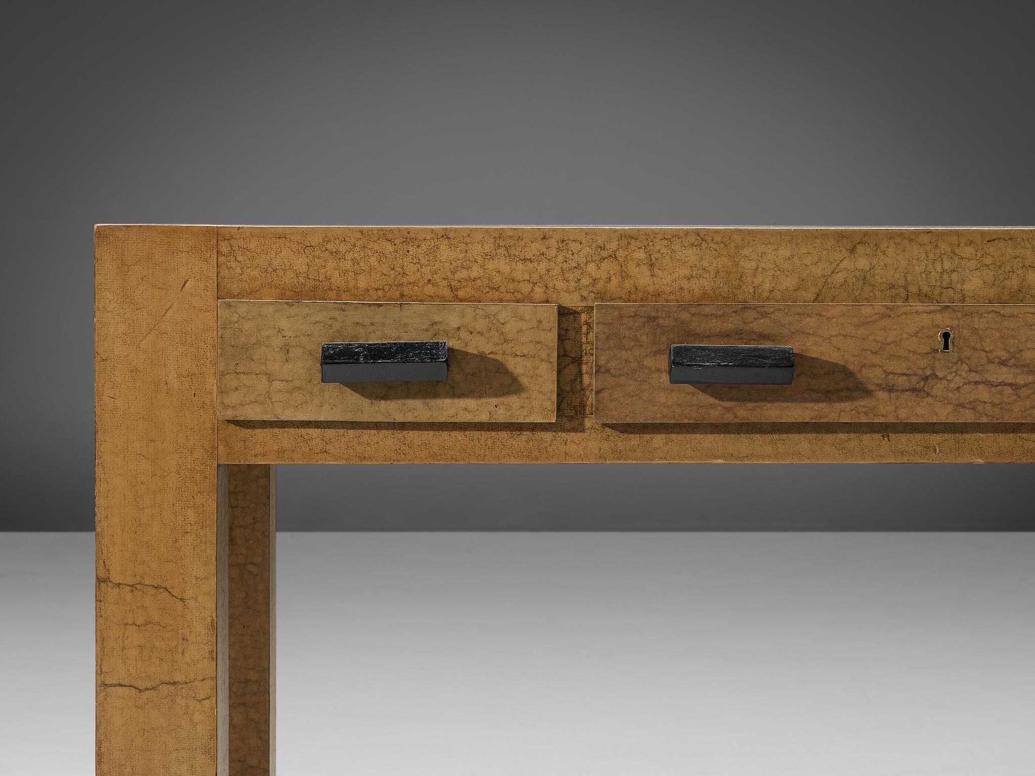 Art Deco Giuseppe Pagano-Pogatschnig and Gino Levi Montalcini Desk in Wood and Buxus 
