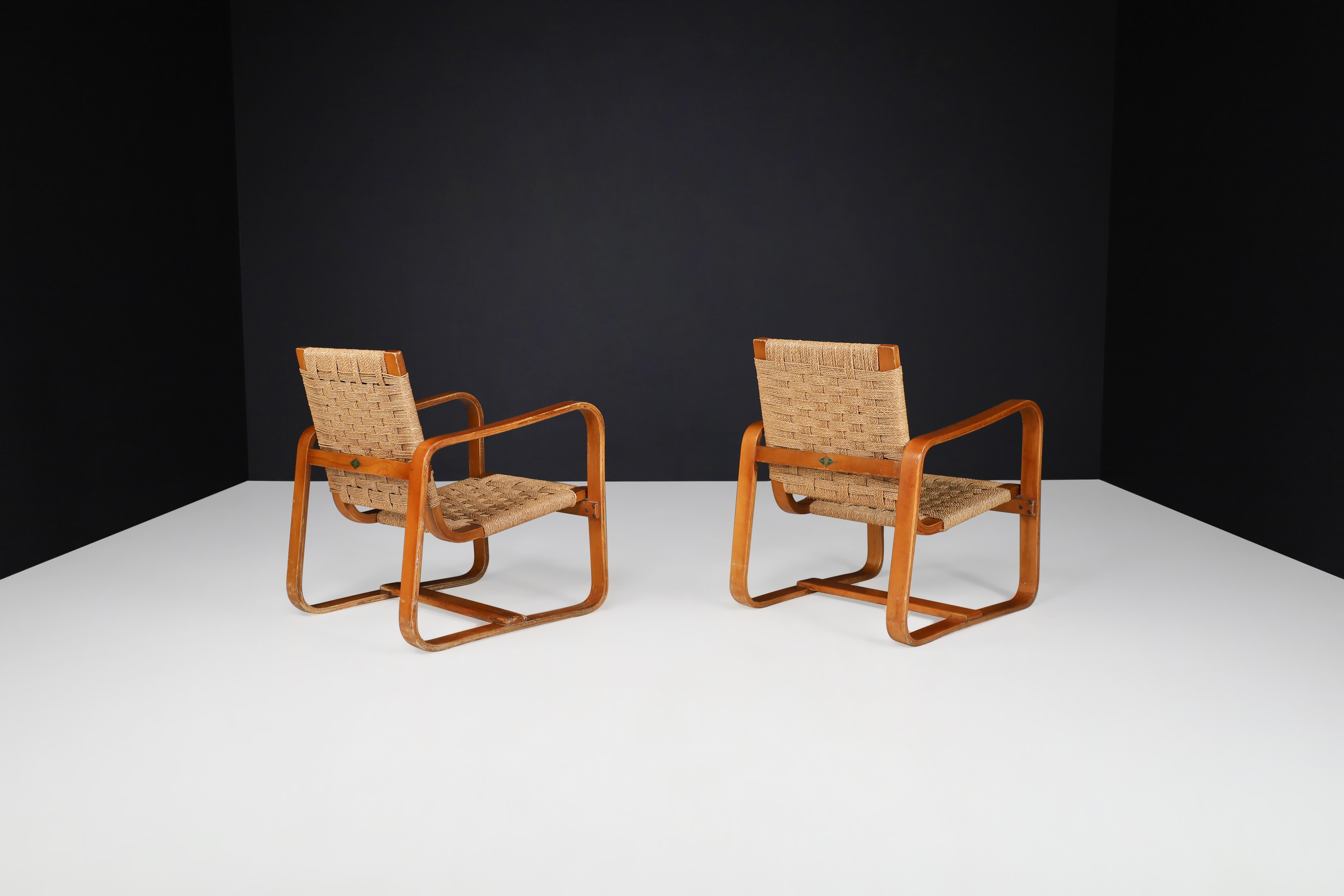 20th Century Giuseppe Pagano Pogatschnig. 'Bocconi' Armchairs, Italy, 1940s For Sale