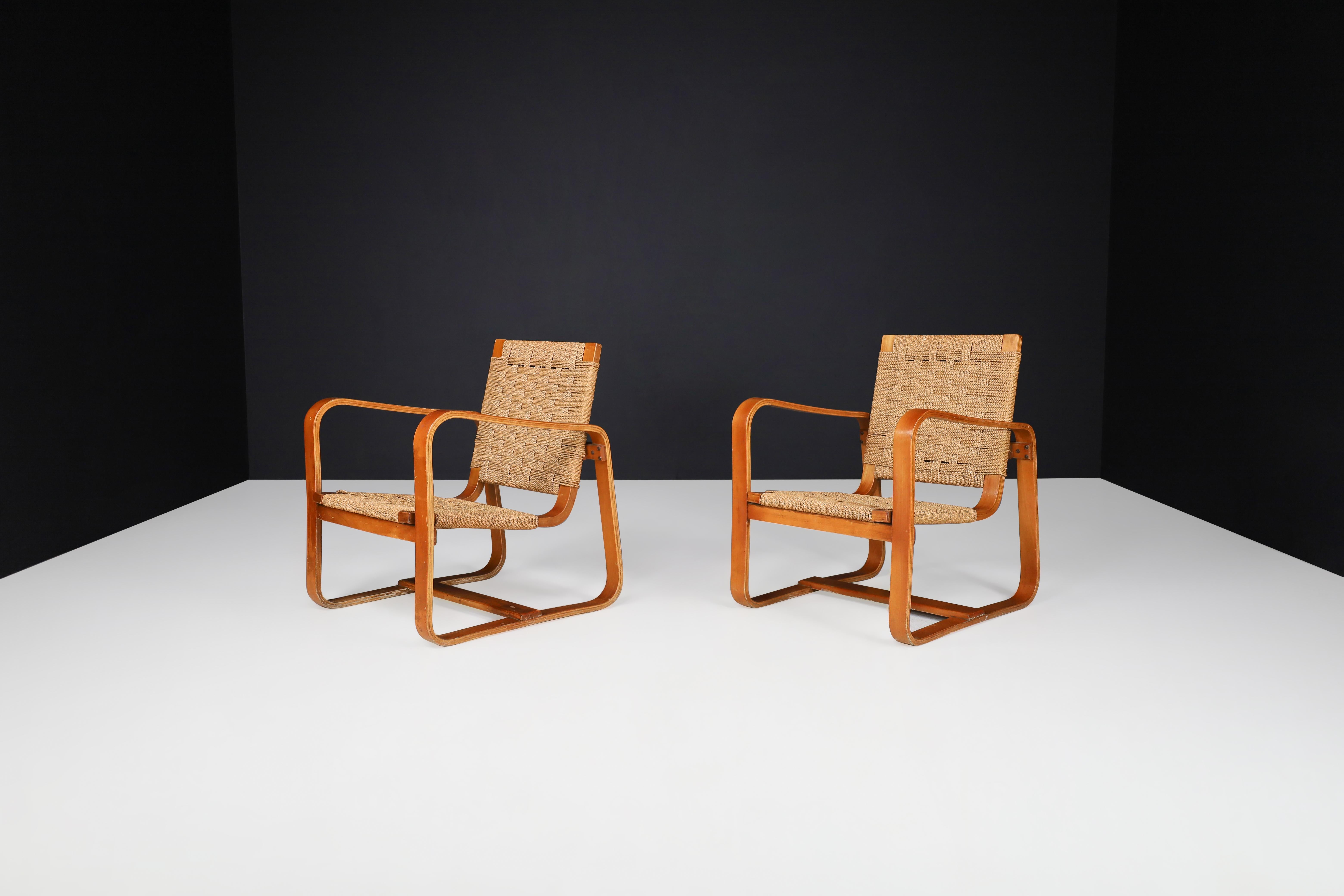 Giuseppe Pagano Pogatschnig. 'Bocconi' Armchairs, Italy, 1940s For Sale 1