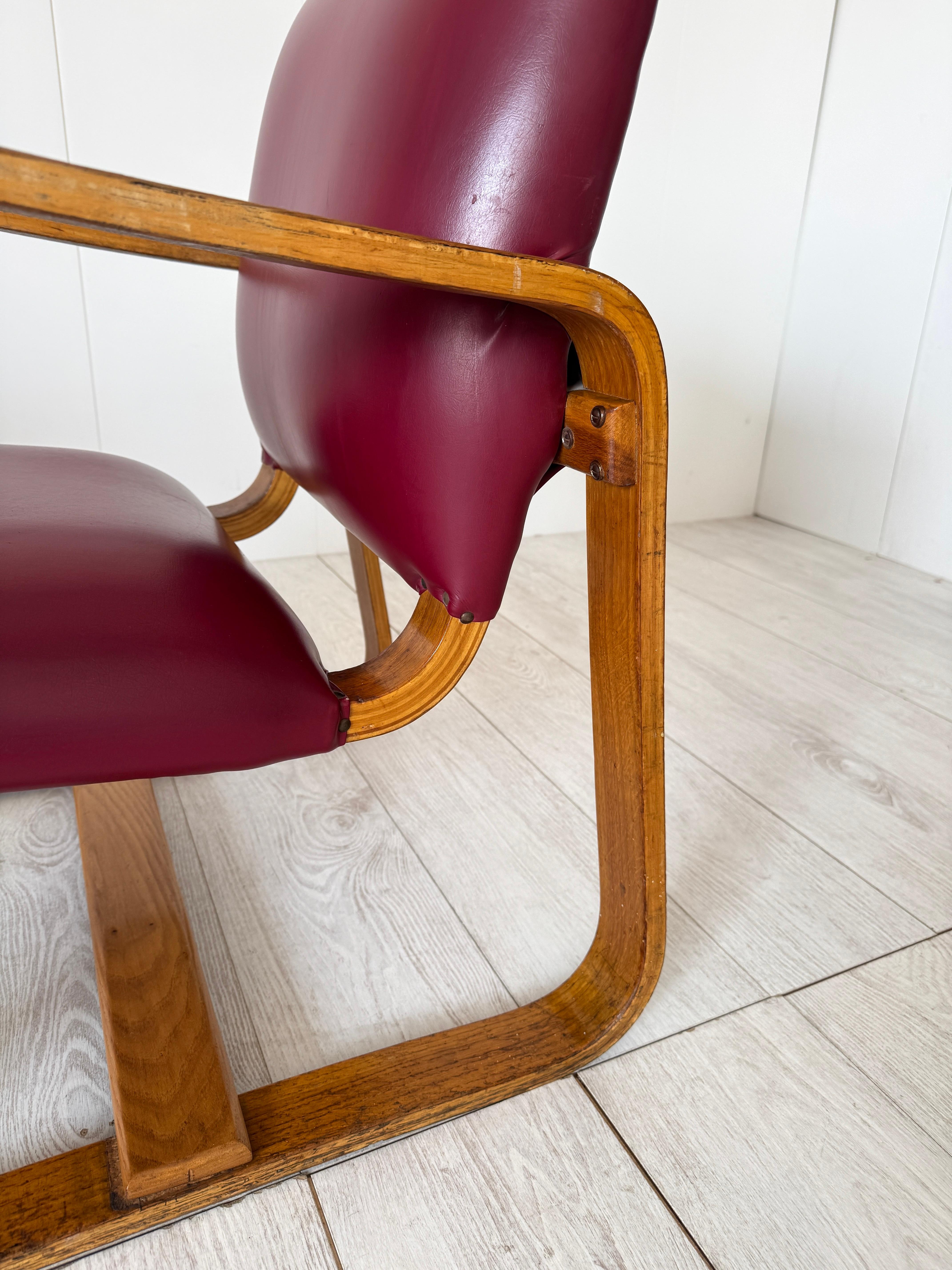 Giuseppe Pagano Pogatschnig, Pair of armchairs mod. Lamellare, 1941 For Sale 3