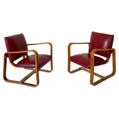 Giuseppe Pagano Pogatschnig, Pair of armchairs mod. Lamellare, 1941