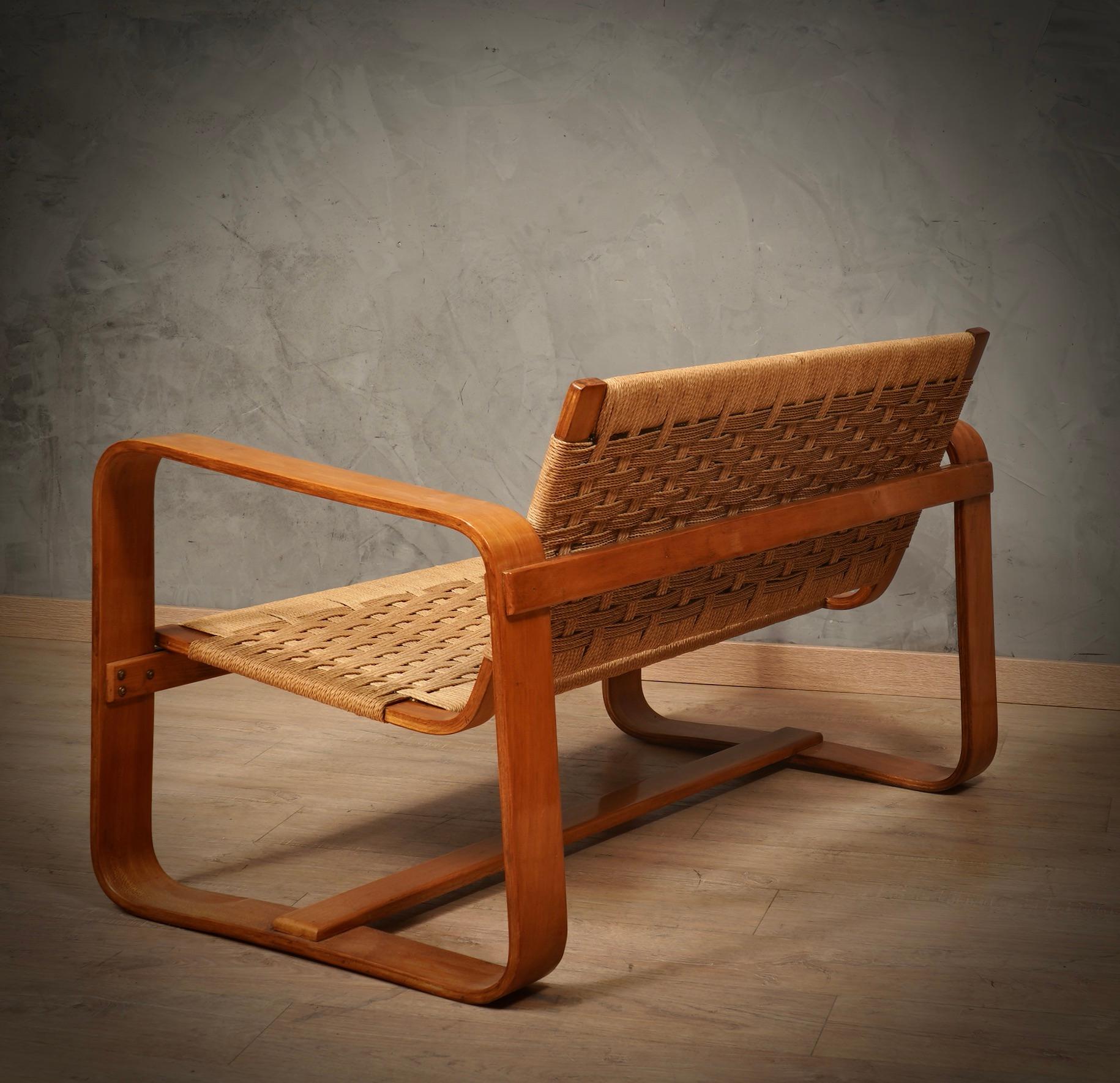 Italienisches Sofa von Giuseppe Pagano Pogatschnig e Gino Maggioni, 1940 im Zustand „Gut“ im Angebot in Rome, IT