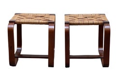 Giuseppe Pagano Pogatschnig for Maggioni Pair of Bentwood Stools, Italy, 1940s