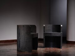 Giuseppe Pagano Pogatschnig & Gino Levi Montalcini Chairs in Black Buxus