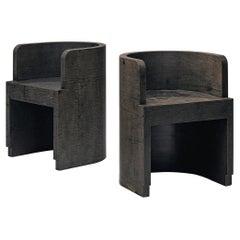 Giuseppe Pagano Pogatschnig & Gino Levi Montalcini Chairs in Black Buxus